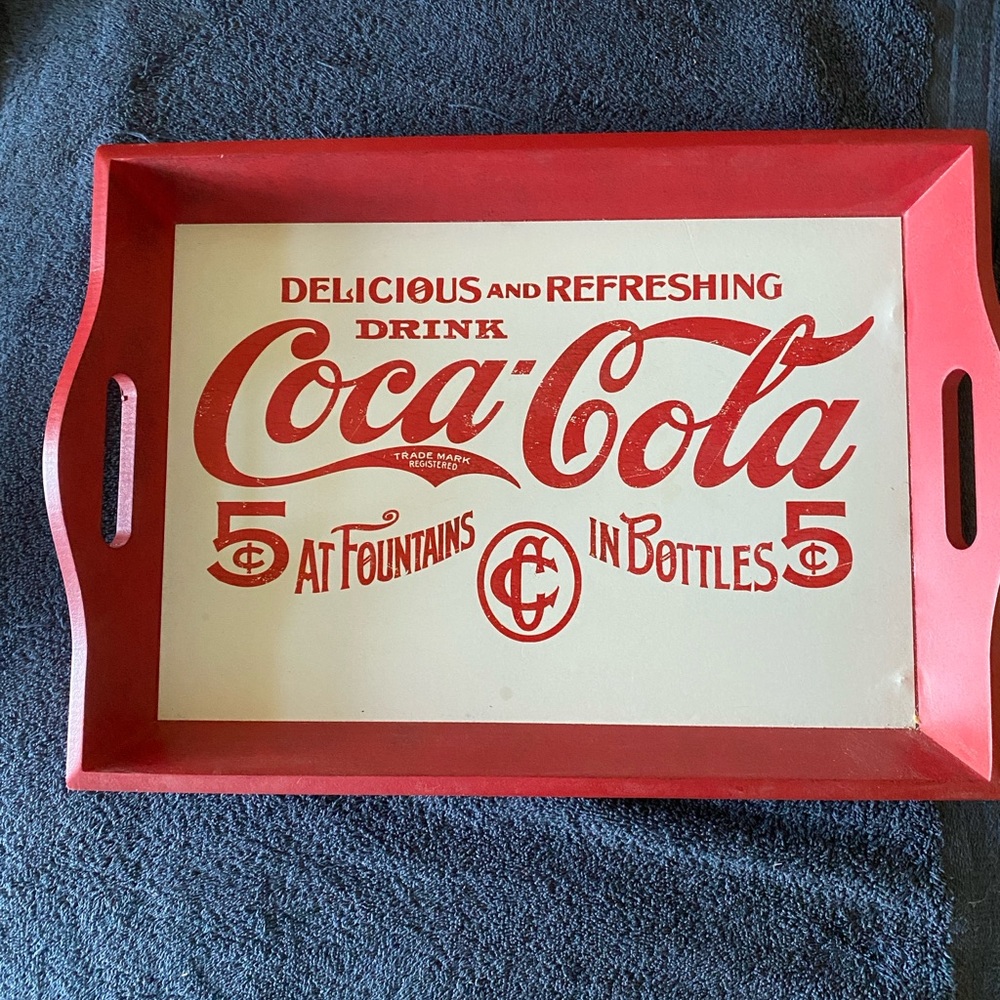 Coca-Cola Advertising Serving Tray Coasters and Napkin/Utensil Holder - Picture 2 of 8